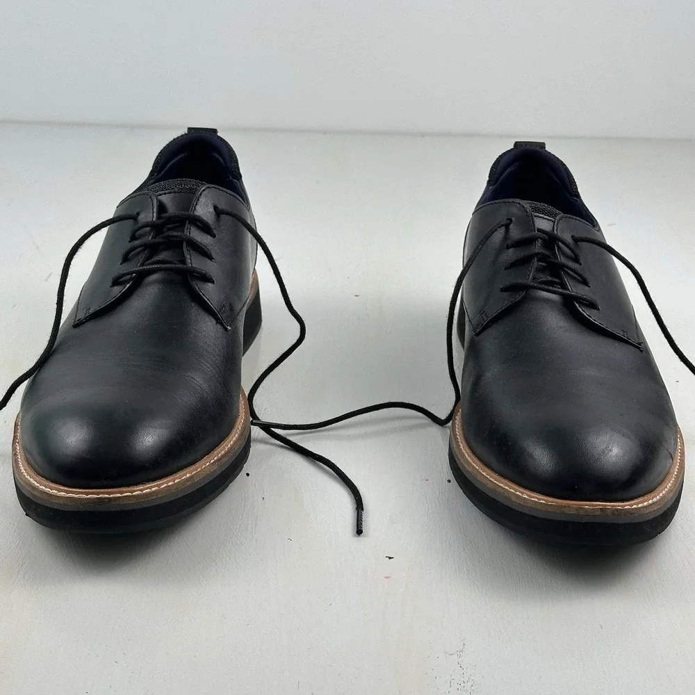 Cole Haan Osborn Grand‎ 360 Plain Toe Shoes Men's 12 Oxford Black Leather C33388
